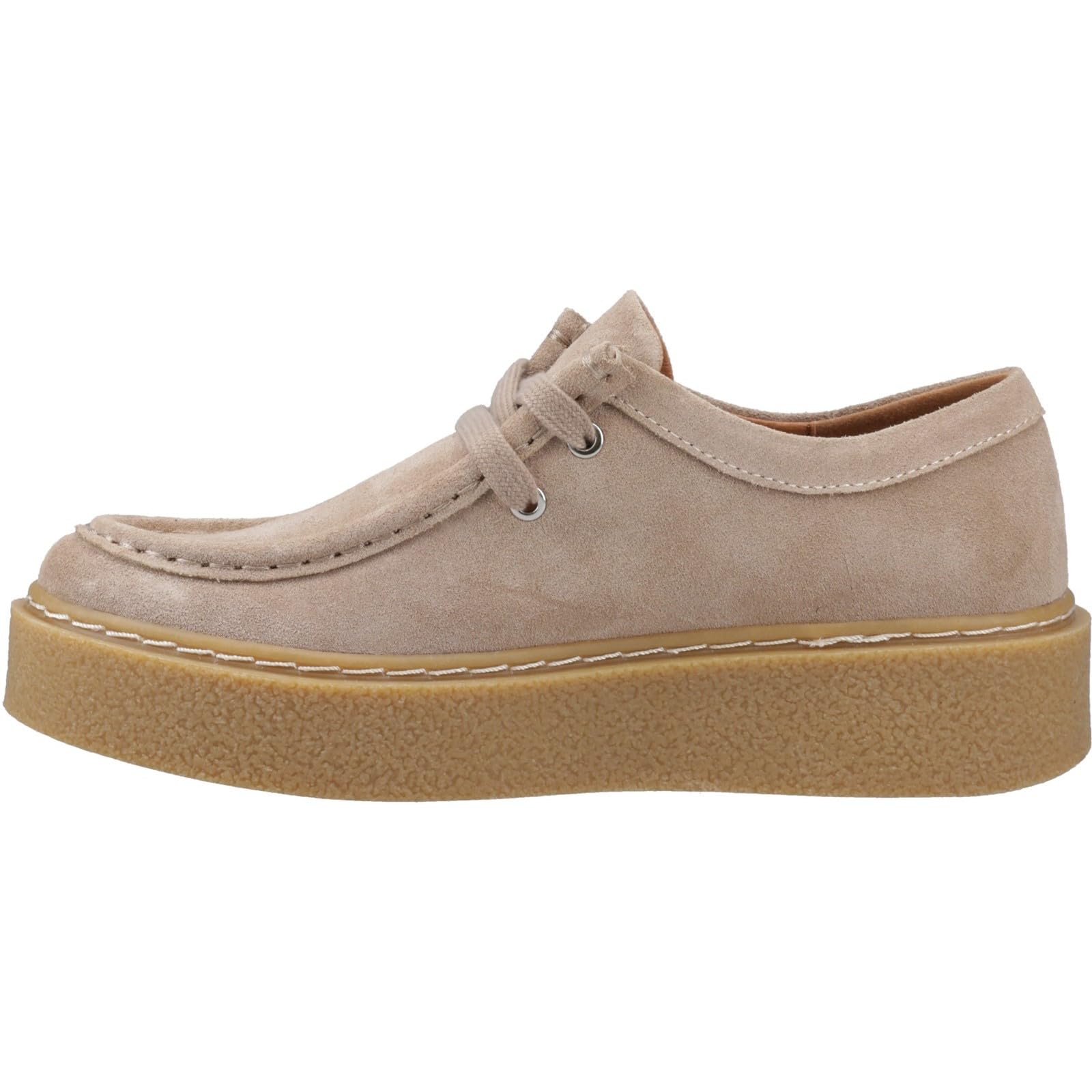 Hush Puppies Female Bridie Suede Mocc Toe, Taupe,8
