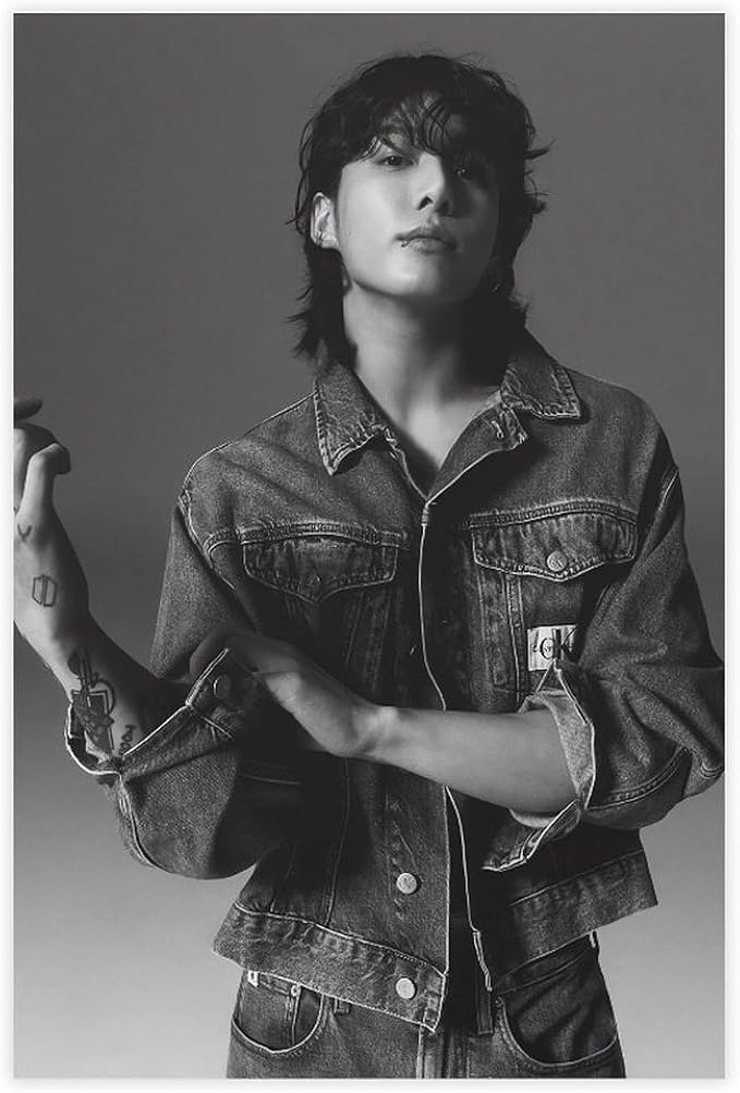 Kpop Jungkook Aesthetic Photo Collage Canvas Decor