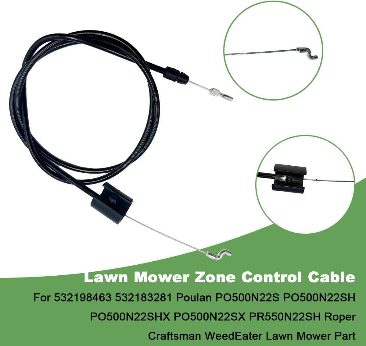 Upgraded 183281 532183281 198463 290-699 Engine Zone Control Cable