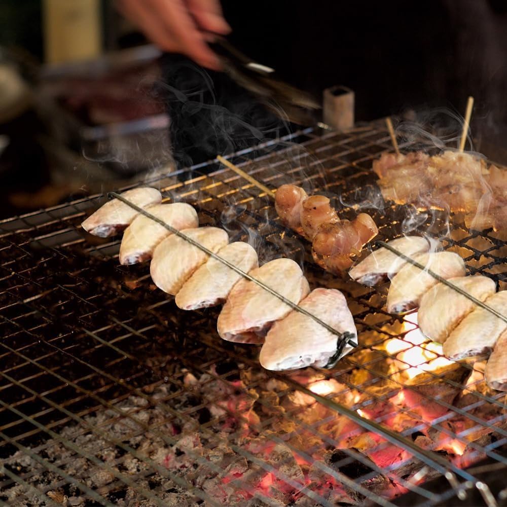 10 Pack Chicken Wing BBQ Forks - Outdoor Picnic Camping Barbecue Skewers