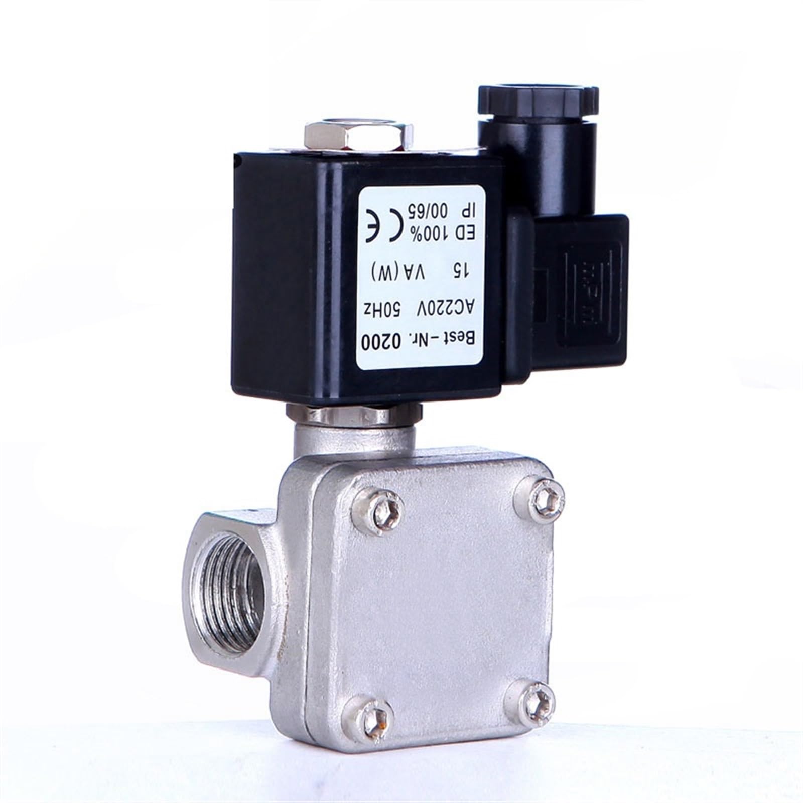 1" High Pressure Normally Closed Stainless Steel Solenoid Valve 1.6Mpa 0927 Pilot Formula(220VAC-VITON-SEAL)