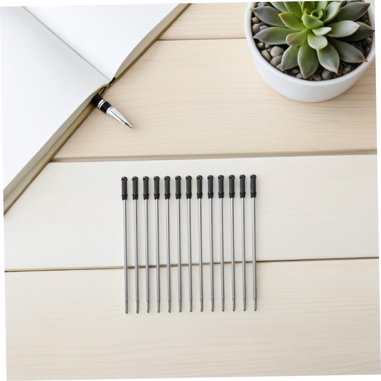 Angoily 250 Pièces recharge pour stylo à bille Reachats de stylo recharges bille croix d'encre pour à de pour bureau Noir