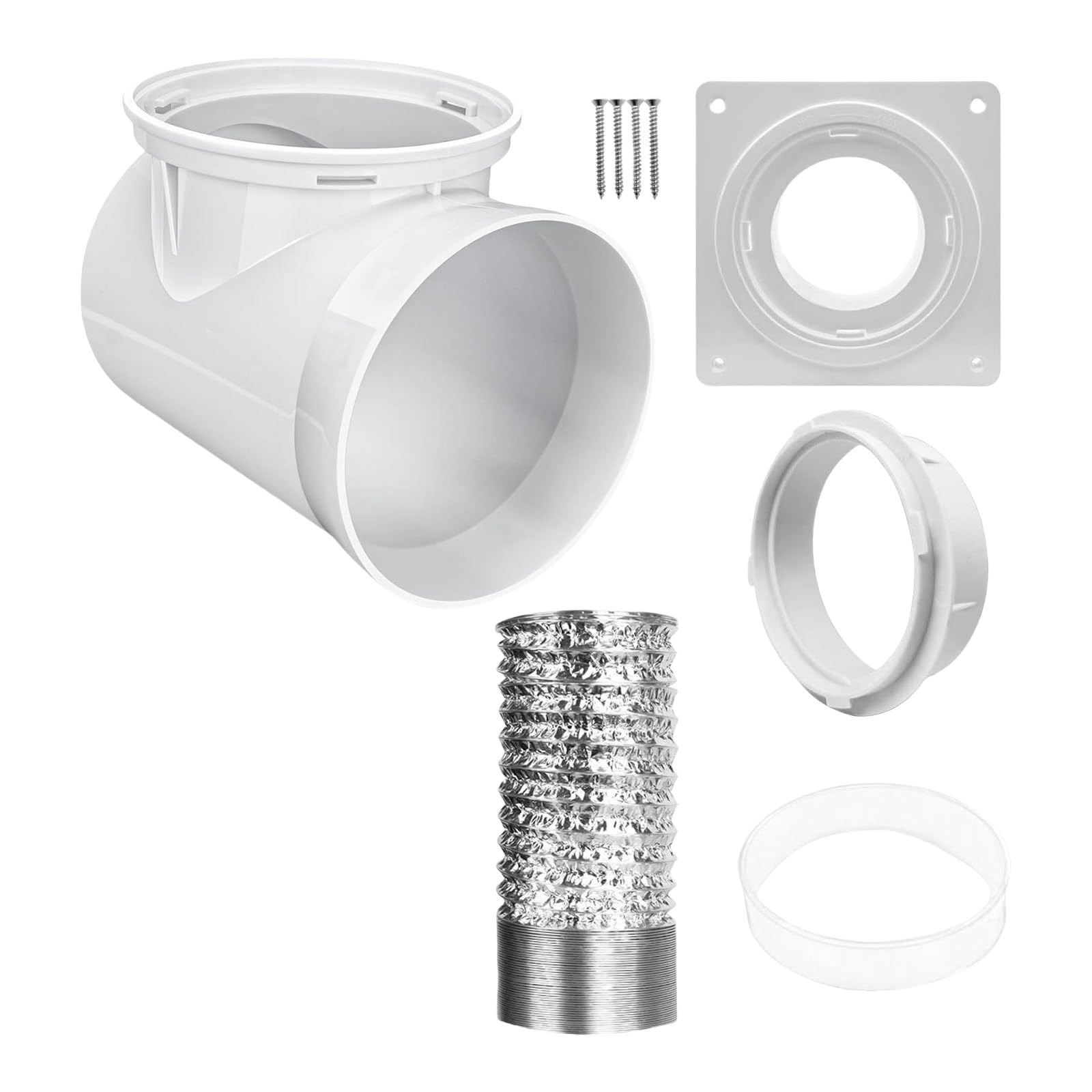 Tsophreniq Multifuntional Dryer Exhaust Connector Easy Installation Texture Adjustable Filter Tube for Drying Results Installation Dryer Vent Attachment