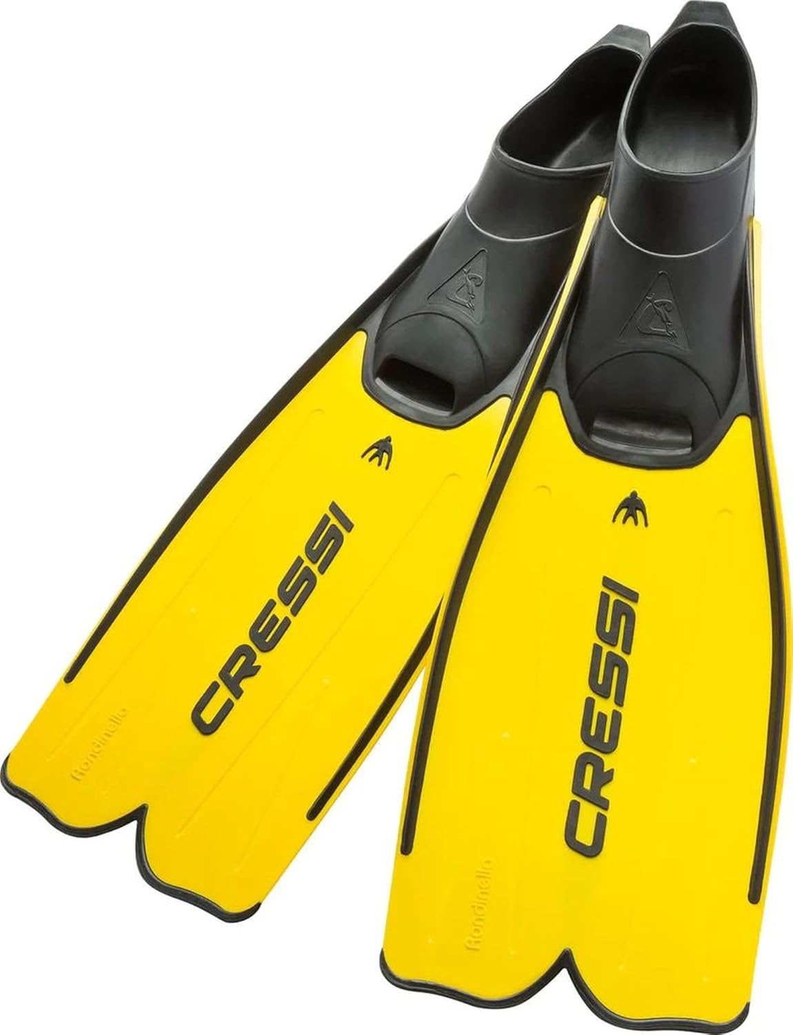 CRESSI CA181039 Snorkeling Swim Full Foot Fin Blade Over Foot Pocket, Lightweight, Polypropylene Blade, Yellow, 39/40 (24 - 25 cm)