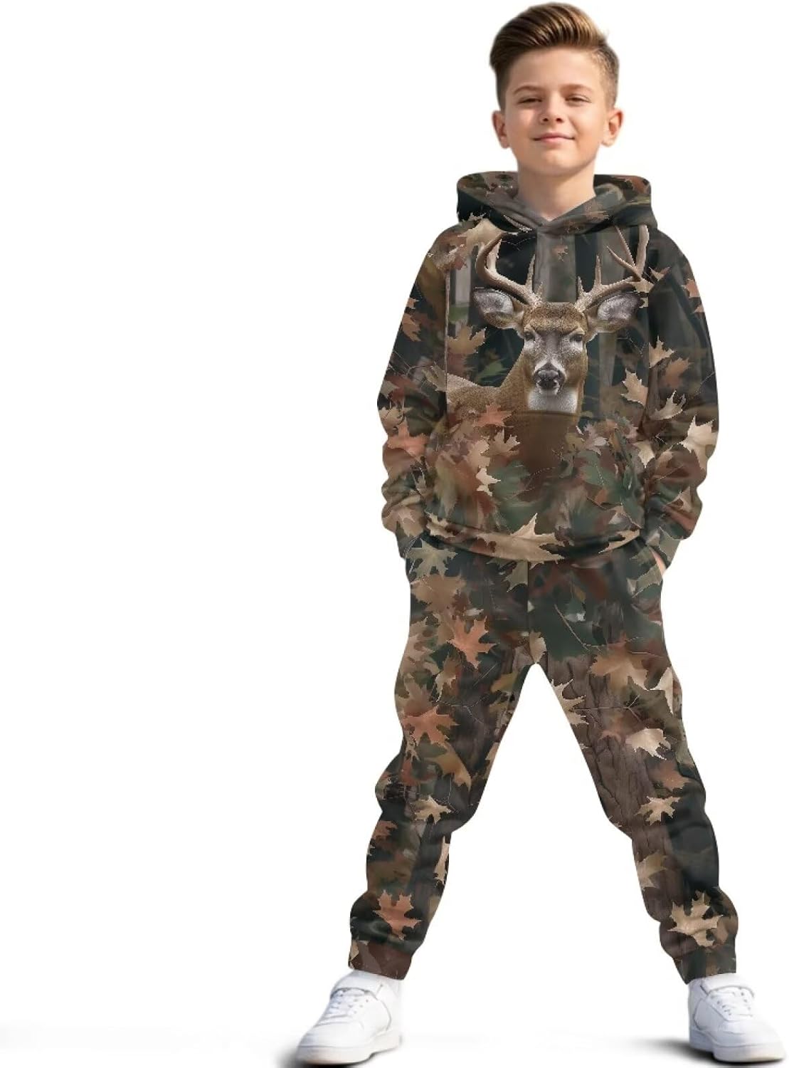 Bulopur Sweat Suits Kids 2 Piece Pullover Crewneck Sweatshirt Soft Jogger Pants Active Tracksuit Sweat Winter Outfits