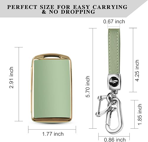 Miniatura 5 de QBUC Funda para llavero Mazda con llavero para Mazda 3, 3 Hatchback, CX-5, CX-9, CX-30 2019-2023