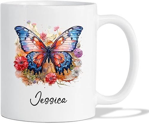 Miniatura 24 de Taza de café de lobo personalizada, taza de cerámica con nombre personalizado, tazas de animales, tazas de té de lobo personalizadas, regalos