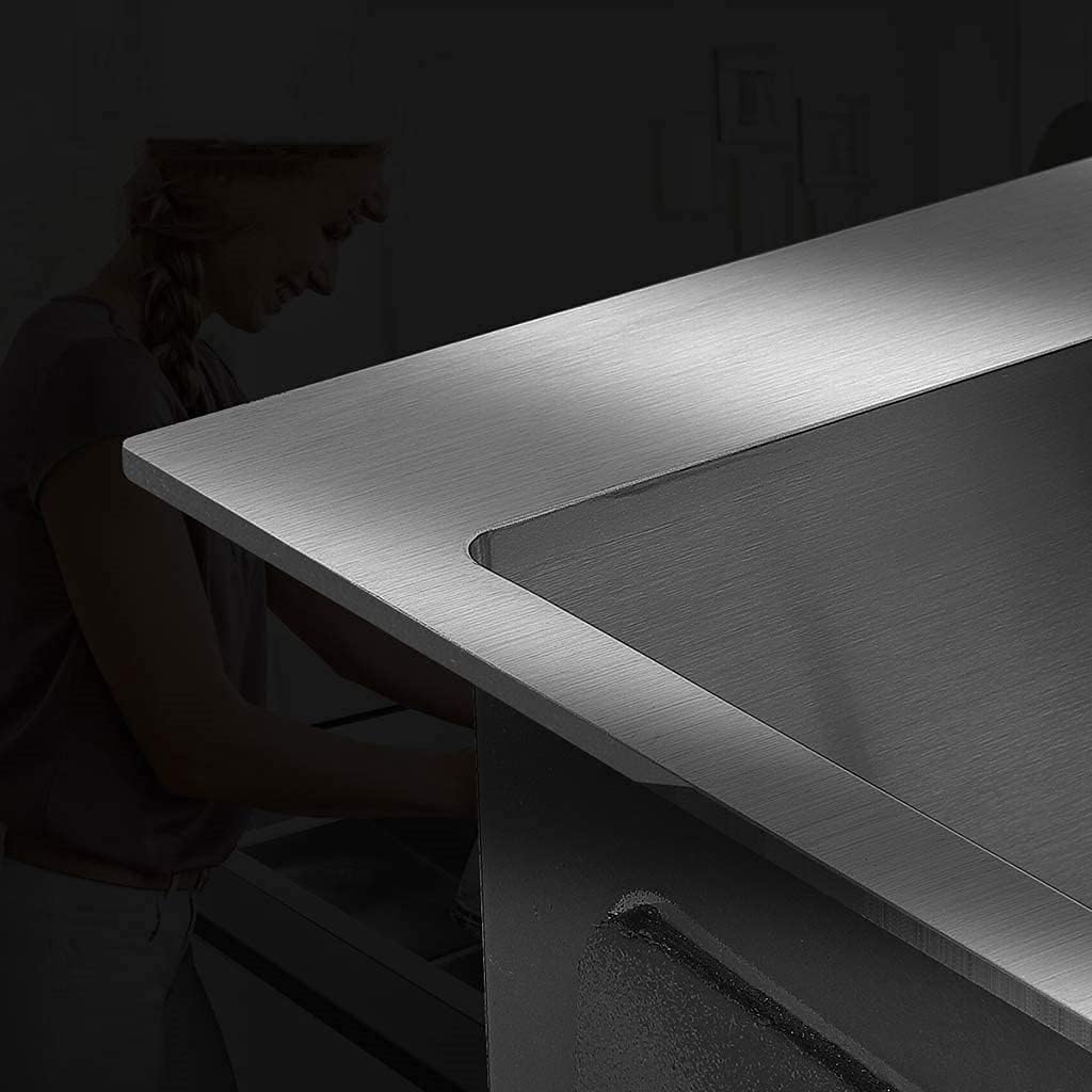 Stainless Steel Kitchen Sink 31. 5 Inch Undermount Ledge Workstation Double Bowl Kitchen Sink Sink with Deepen The Tank Ideal for Kitchen