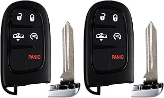 Car Remote Key 5 Buttons Keyless Entry 433Mhz ID46 Chip Smart For 2013-2019 Dodge Ram 1500 2500 3500 4500 Air Suspension FCC ID : GQ4-54T (2 Pack)