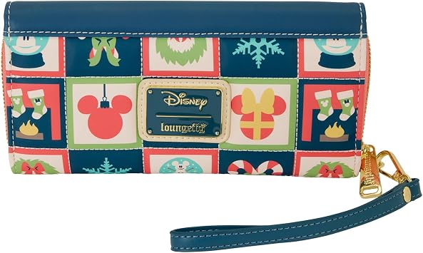 Loungefly Disney Mickey and Minnie Holiday Flap Wallet