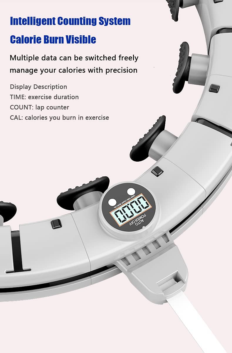 Detachable 24 Sections Smart Weighted Exercise Hoop Adults Non-Fall Fitness Hoop for Weight Loss