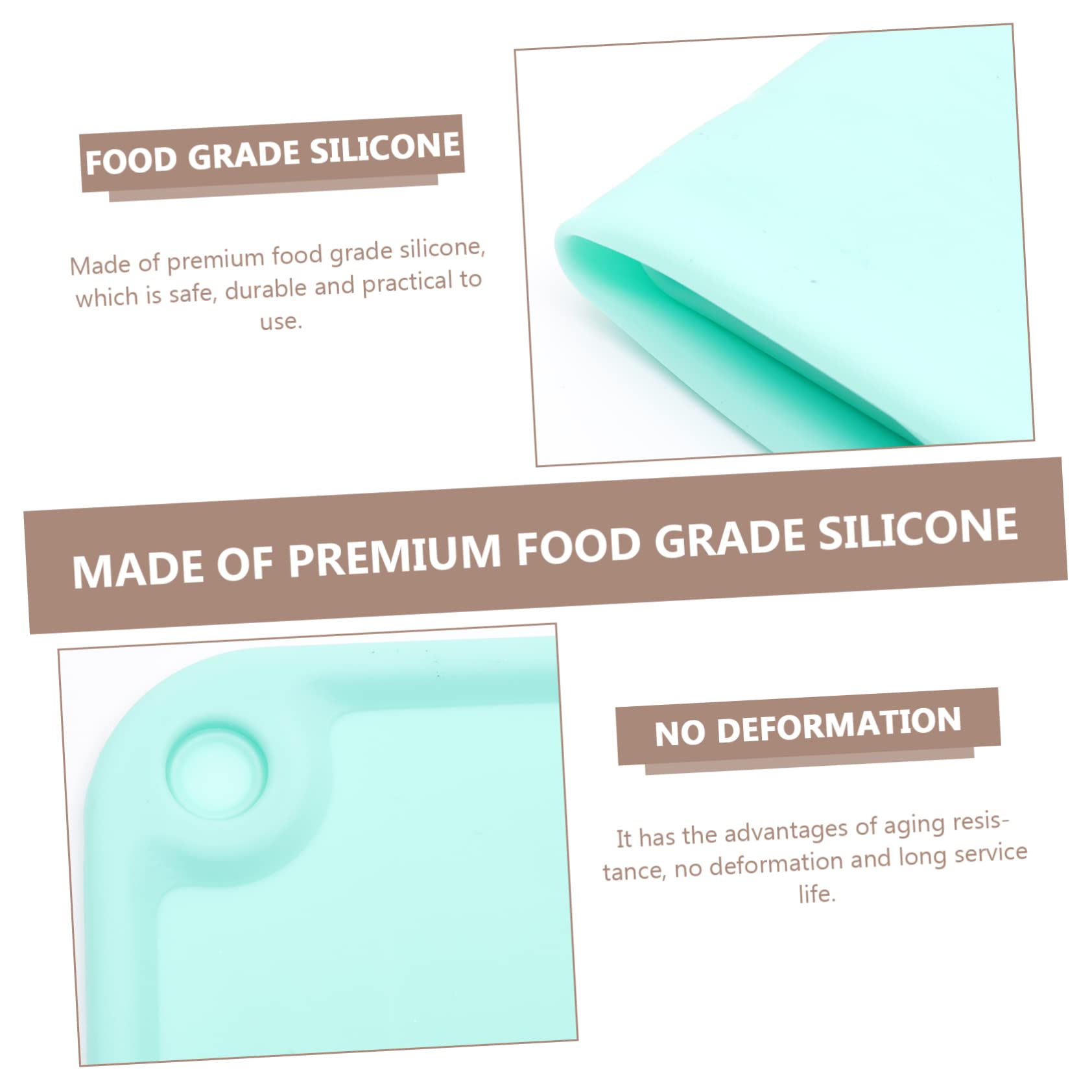 Tapis à Pâtisserie en Silicone Vert, Surface de Pétrissage Réutilisable