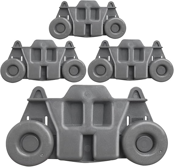 W10195416 Dishwasher Wheels Lower Dish Rack Wheel Part Assembly,Replacement for Maytag/Kitchen Aid/kitchenaid/Whirlpool/Kenmore Dish Rack Replaces AP5983730 W10195416V,AP5983730,PS11722152,Pack of 4