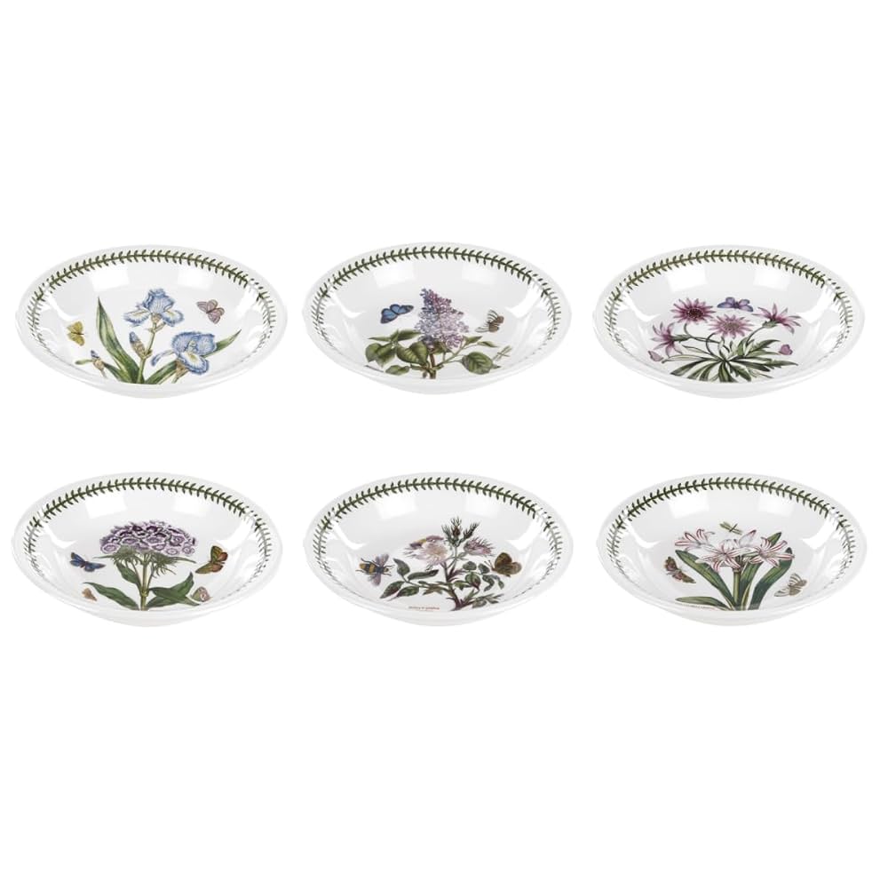 食器 Portmeirion, Botanic Garden, England 3 Portmeirion Botanic Garden Pasta Bowl | Set of 6 Bowls with