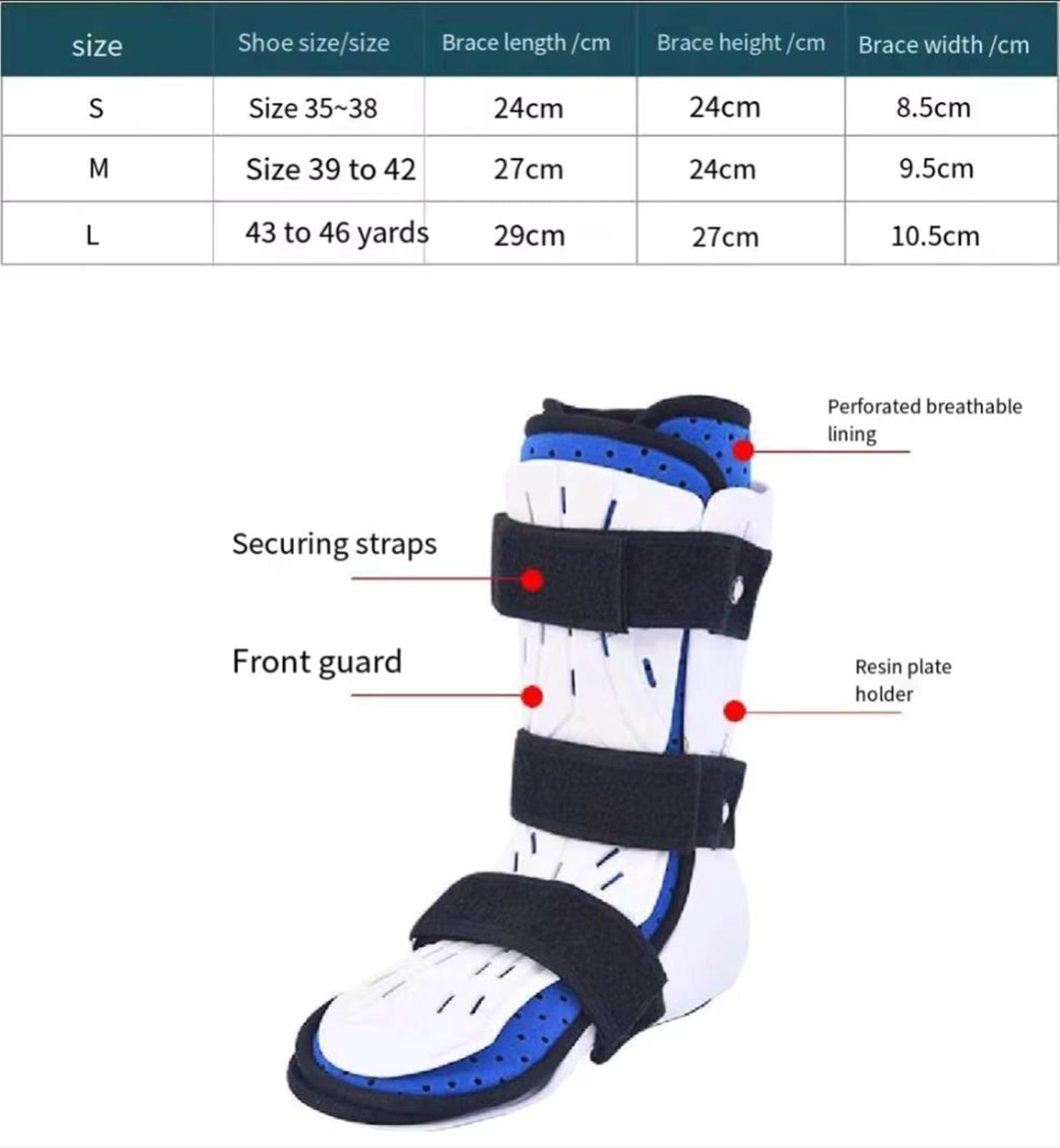 BLUEZY Supporto per Caviglia Tutore per Piede Cadente Supporto per Ortesi per Piede Unisex Tutore per Caviglia Design Stabile Tutore Caviglia per Una Migliore Andatura Left,Medium