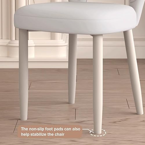 Miniatura 7 de Upholstered Kitchen Chairs Set, Dining Room Chair with Leather Cushion Seat, Lobby Chair with Metal Leg for Kitchen Living Room