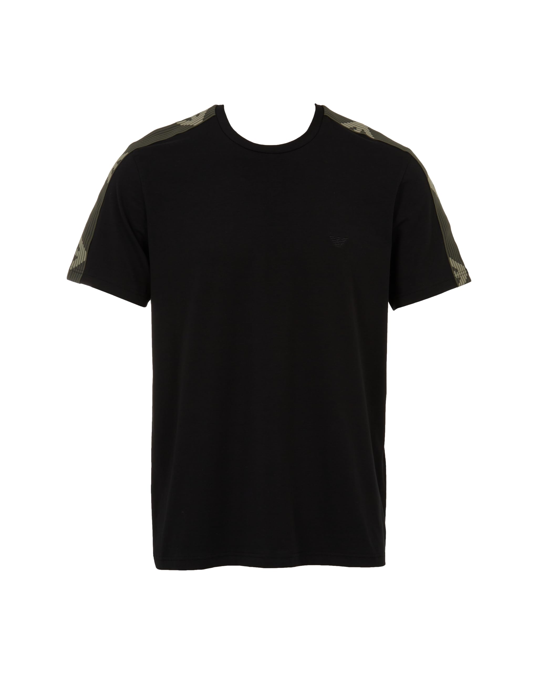 Emporio Armani Men's Black Man Textured Logoband S/Sleeve T-Shirt L