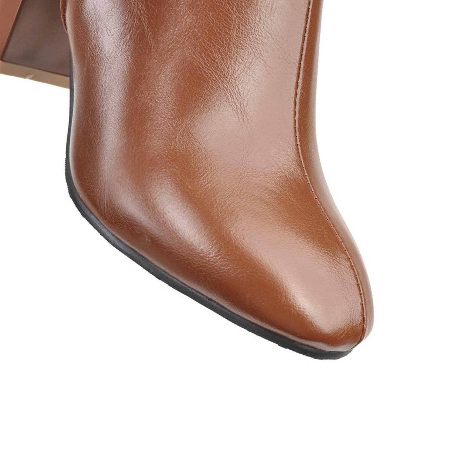 Botas de mujer con tacón Botas de cuero Botas altas por la rodilla con cremallera Botas de invierno con forro cálido Botas de invierno Botas altas para mujer Tacones altos Botas de caña larga
