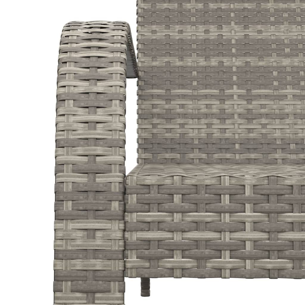 vidaXL Chaise de Jardin Adirondack Gris Résine tressée