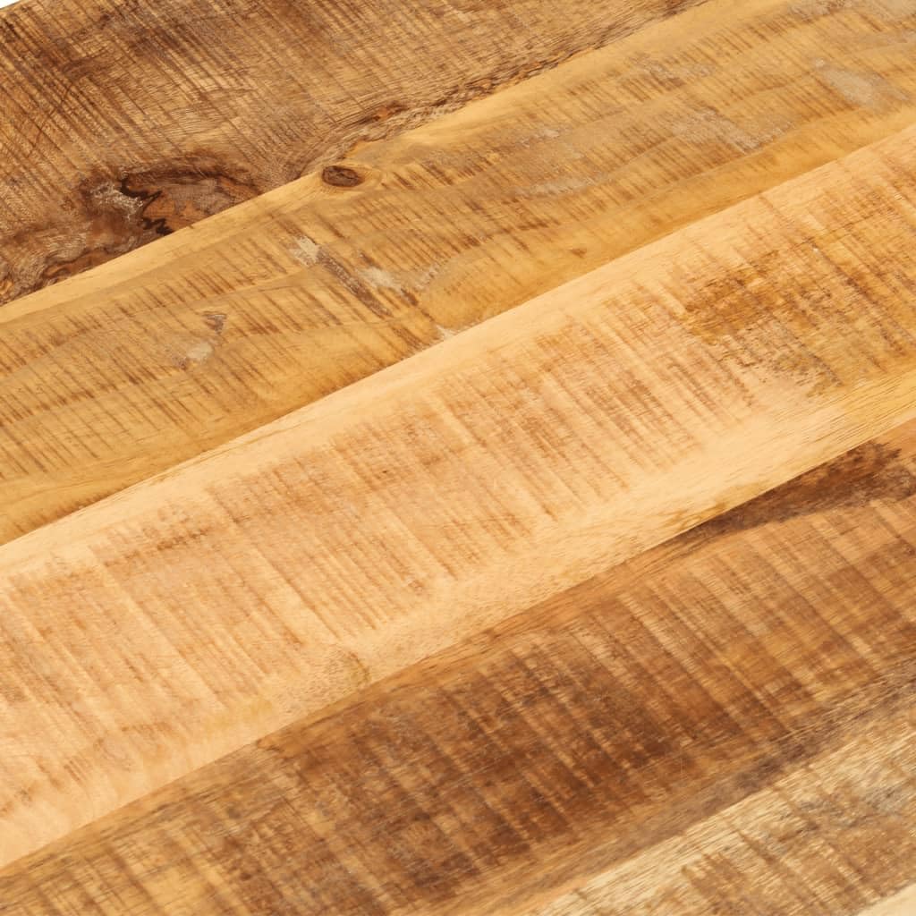Piano da tavolo in legno massiccio ovale, 90 x 40 x 3,8 cm, in legno di mango grezzo, piano di lavoro di ricambio per mobili, accessorio per fai da te, bricolage, ristrutturazione, con bordo naturale