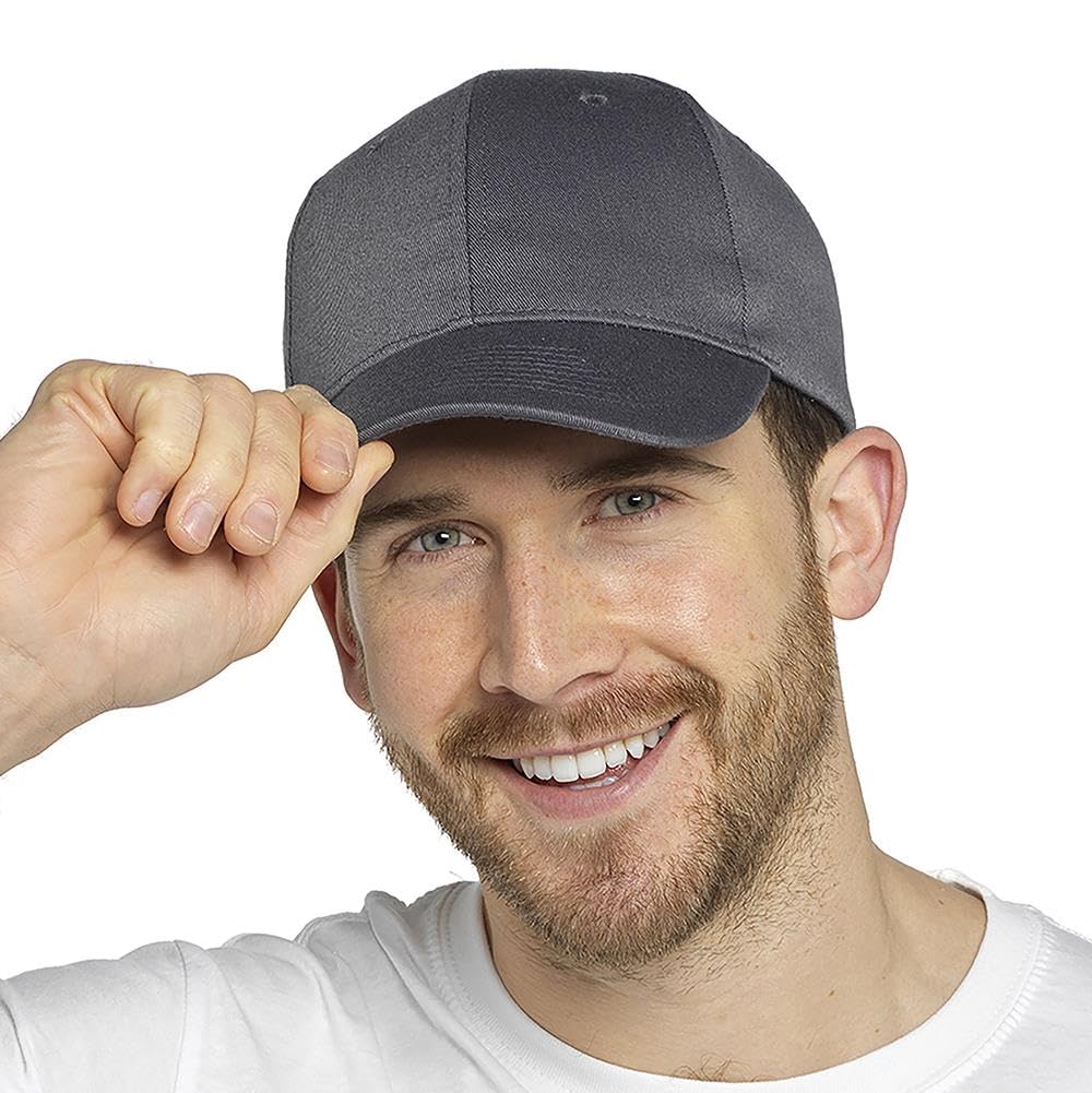 A2z Men's Charcoal Plain Baseball Cap Breathable - Baseball Cap Az4547