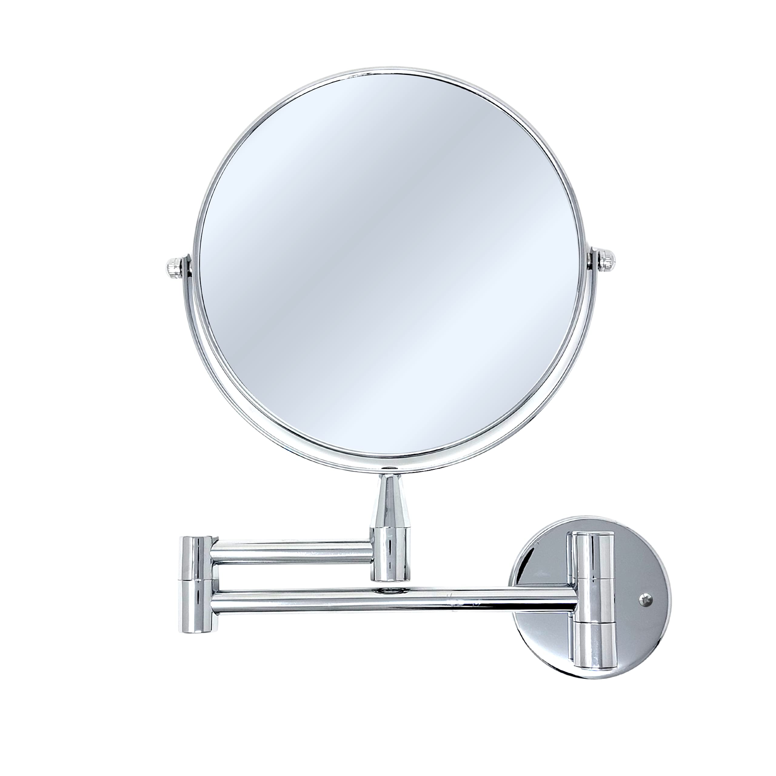 Rucci Normal View Swivel Arm Wall-Mounted Mirror, Silver, 7X
