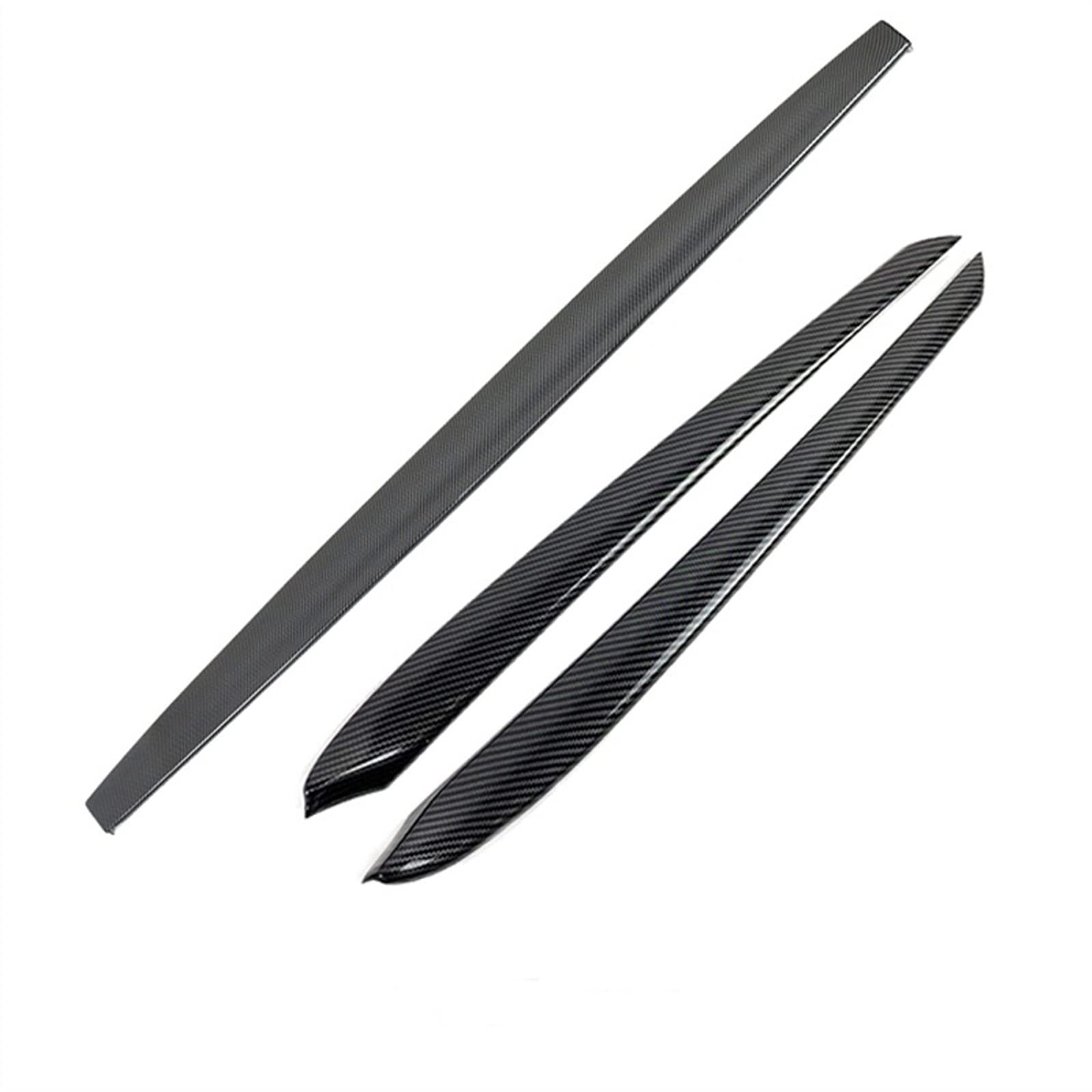 for Tesla Model 3 Y 2021 2022 ABS Mid Console Dash Door Wood Trim Insert Cover Dashboard Decor Panel Sticker(Glossy Carbon Sets)