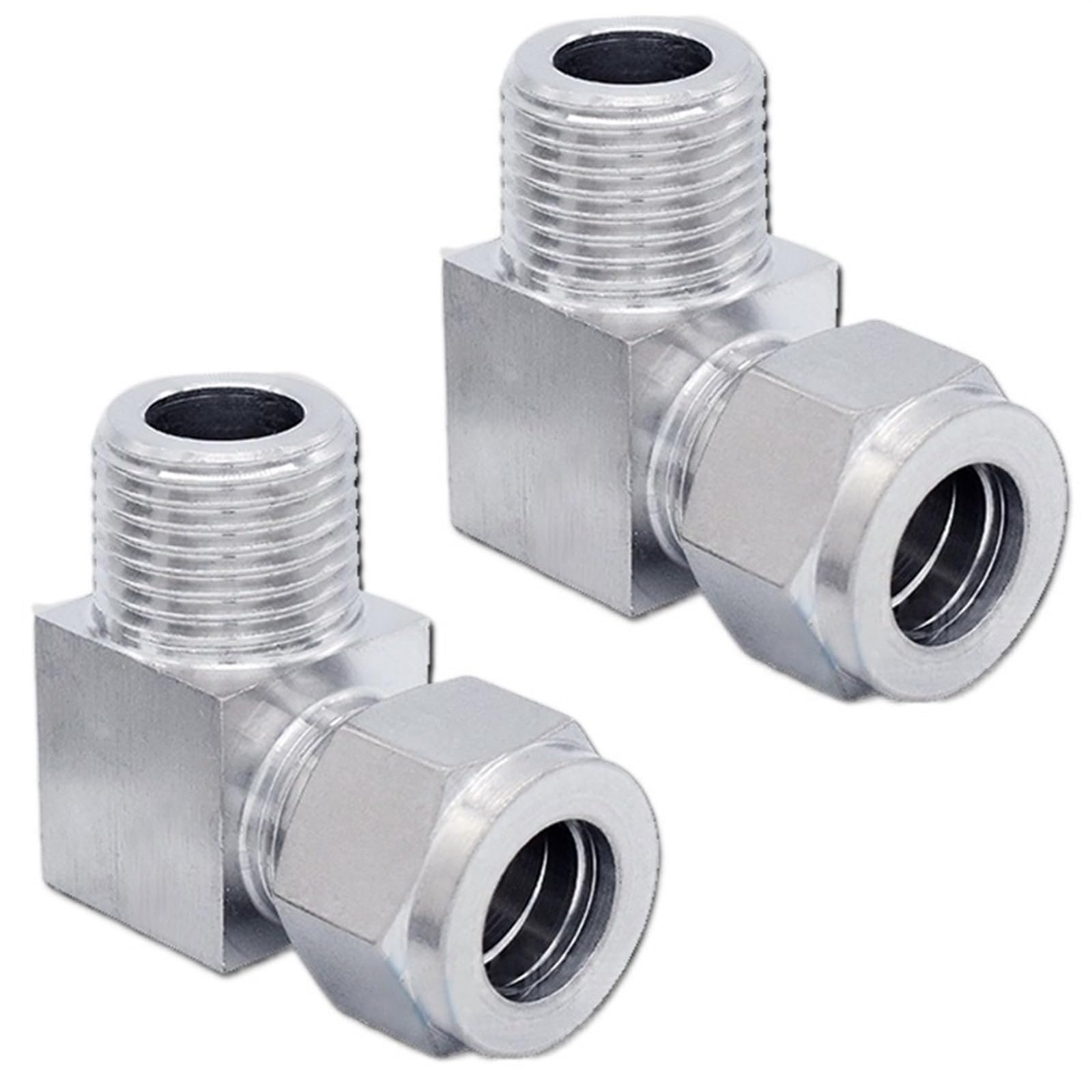 DOLUNTO Gomito a 90 Gradi in Acciaio Inossidabile 304, Raccordo for Tubi con Filettatura Maschio NPT/Presa a saldare 2 Pezzi (Color : 304 1/2 inch x 20MM)