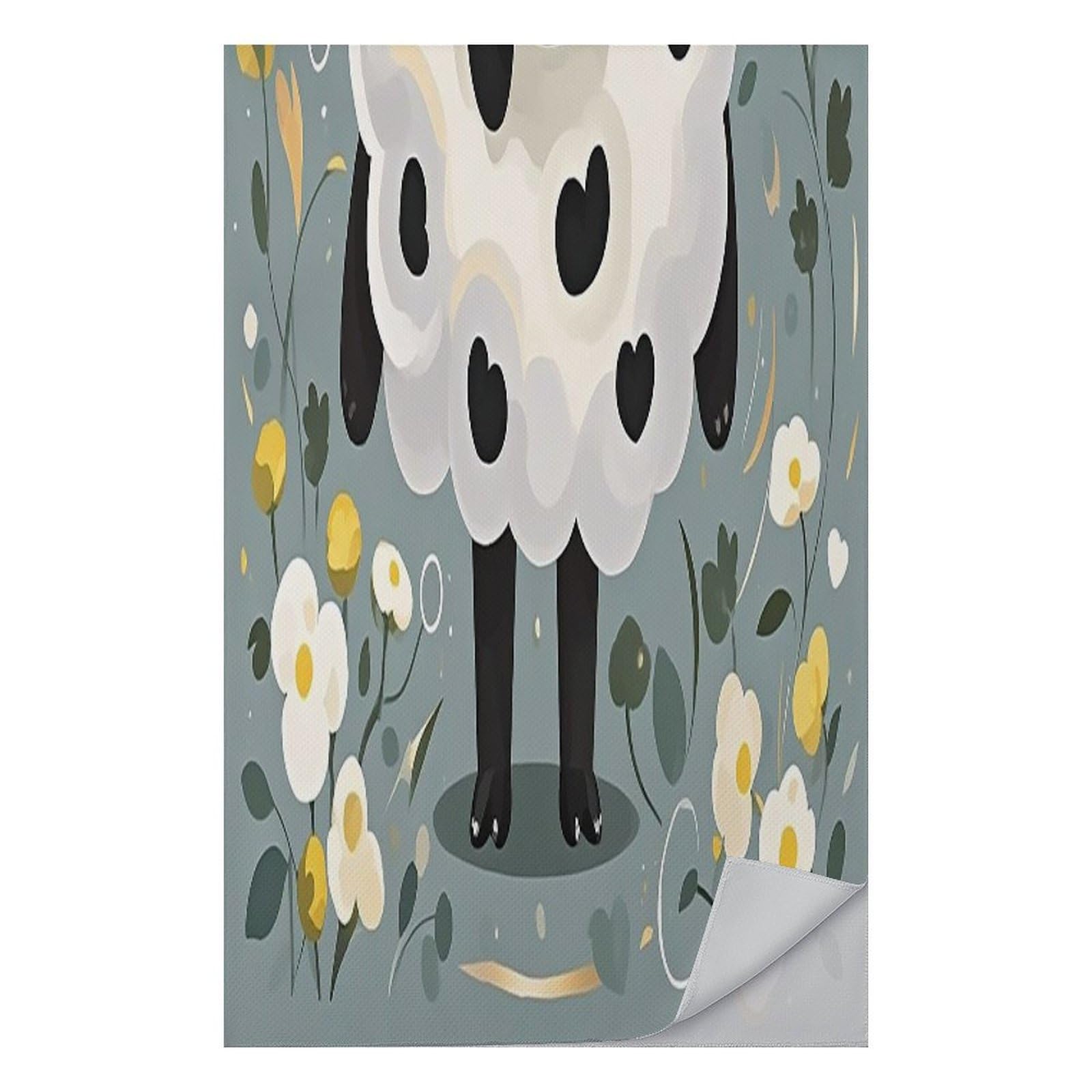 AQRJLPM Cartoon Black White Sheep Quick Dry Towel Cold Fabric Workout Sweat Towels Highly Absorbing Odor-Free Travel Towel for Hot Yoga Tennis Running Exercise Working Out Camping