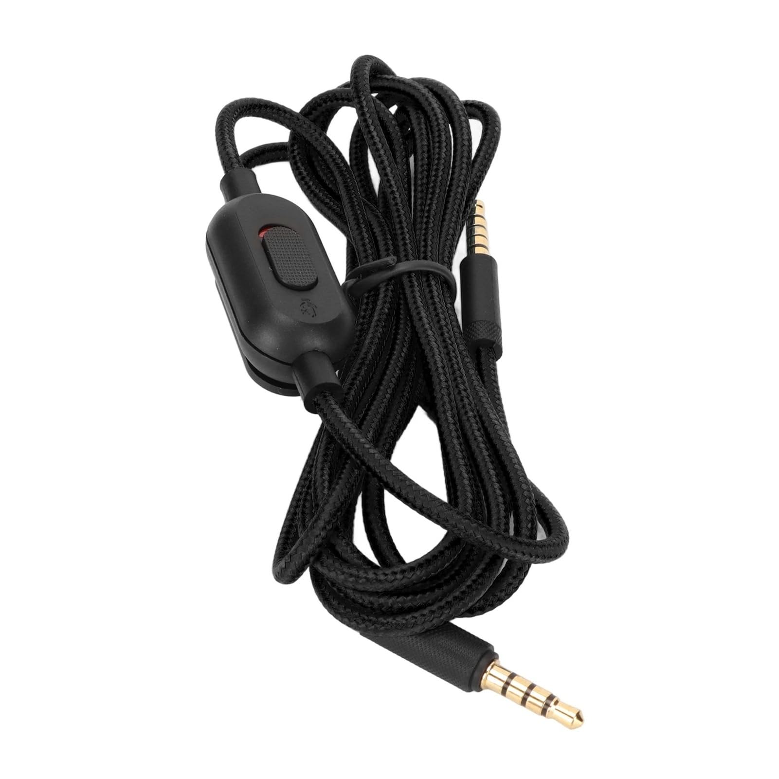 Zestaw słuchawkowy gamingowy, kabel zastępczy 3,5 mm, pleciony z przełącznikiem wyciszającym do Logitech G Pro X G Pro G433 G233 Black