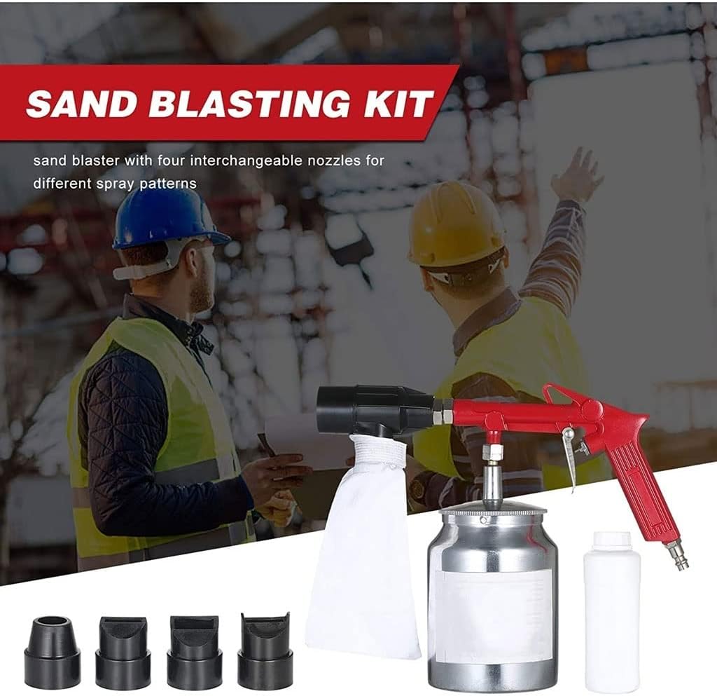 Airbrush Kit Paint Sprayer Mini Hand-held Sand Blasting Machine Spot Sandblaster Sand-Blasting Airbrush Kit for Nail Art, Makeup, Painting, and Cake Decorati