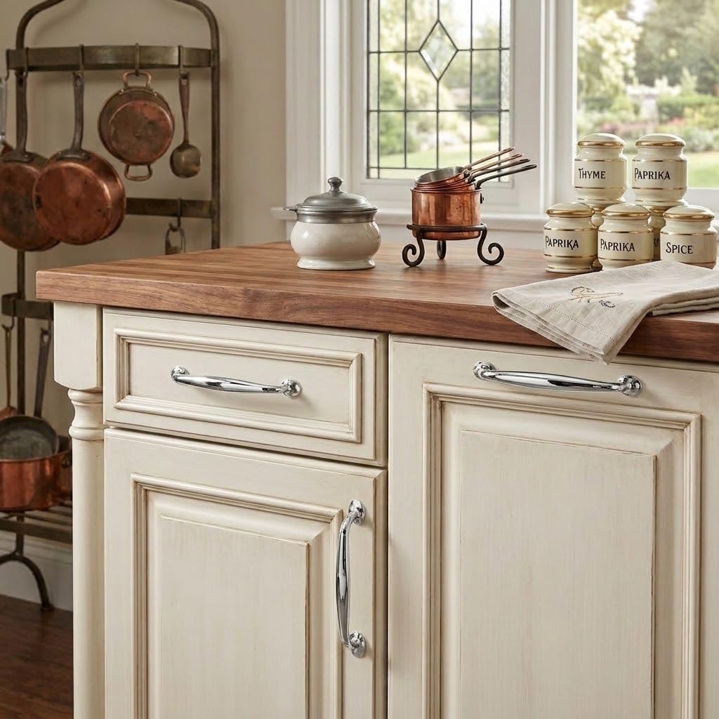Polished Nickel Cabinet Pull - 80456, 3 in (76 mm) — KHTUMEWARE