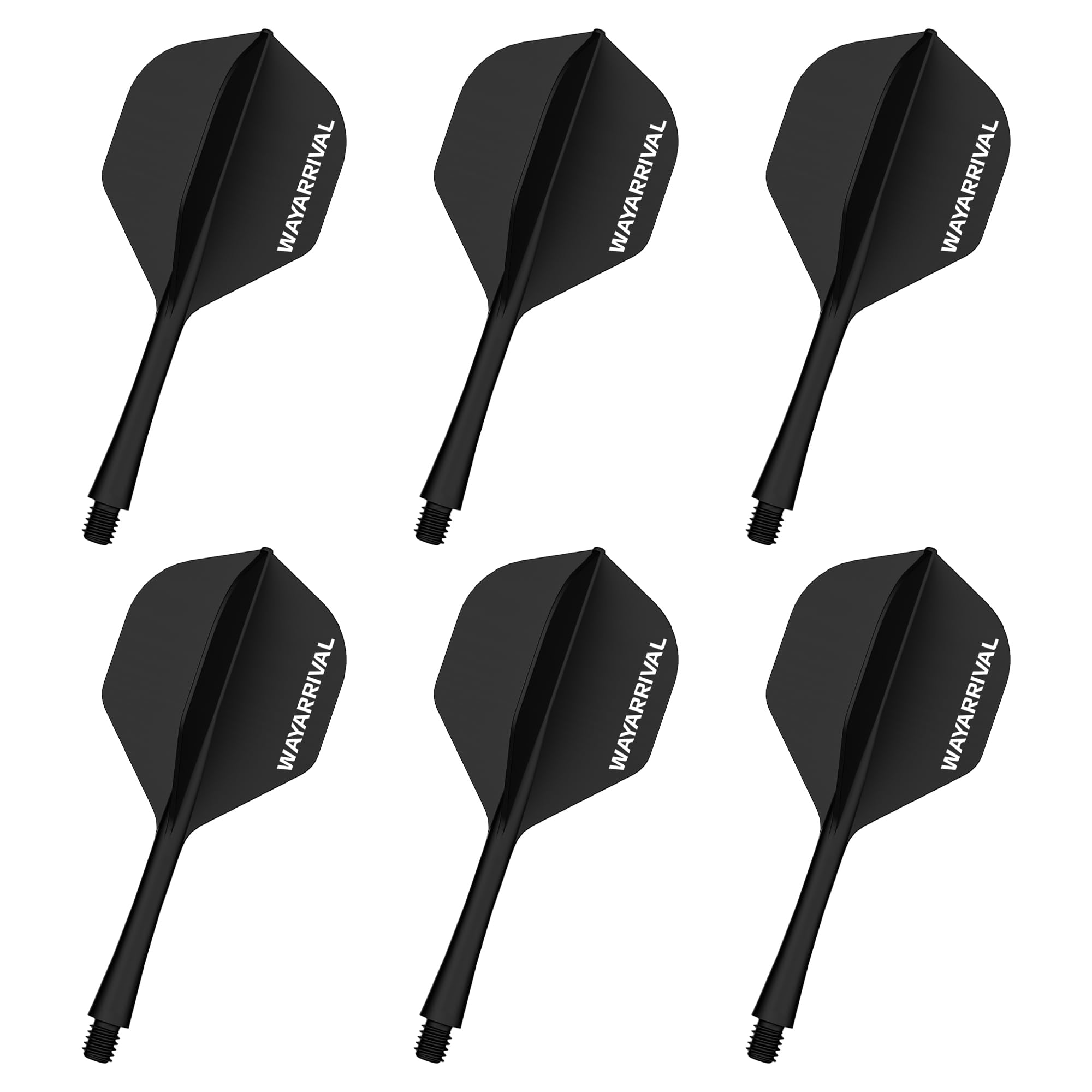 WayArrival Integrierte Dart Flights & Schäfte (Einteilig) –Schluss mit abfallenden Flügeln –Extrem Robustes 'Molded' System für stabile Flugbahn & Präzision – 2BA Gewinde, Set für Steel- & Soft-Darts