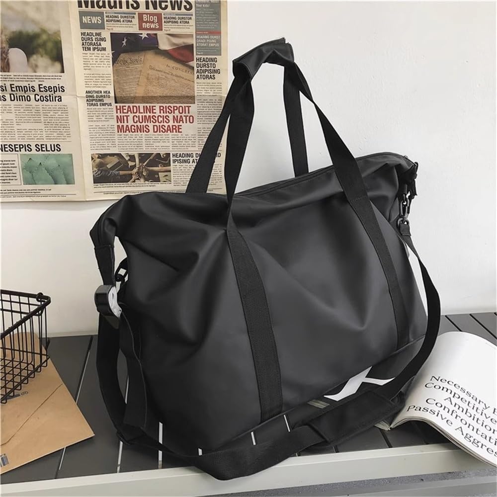 Reisetasche Sporttasche Kurze Distanz Geschäftsreise Reise Herren Handtasche Reisegepäck Tasche für Männer Frauen(Black)
