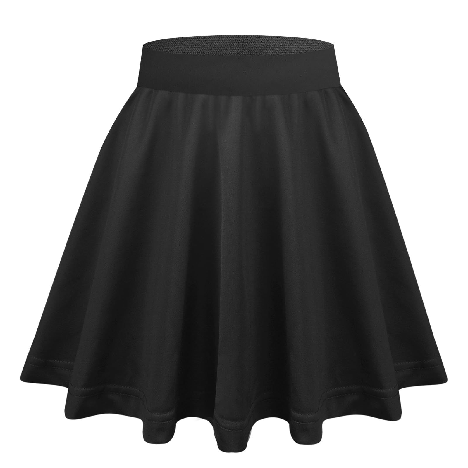 Aomig Falda Mujer Plisada Falda, Falda Negra Mujer hasta la Rodilla de Cintura Alta, Plisada Básica Falda para Deportes Informal Oficina Fiesta Elegante