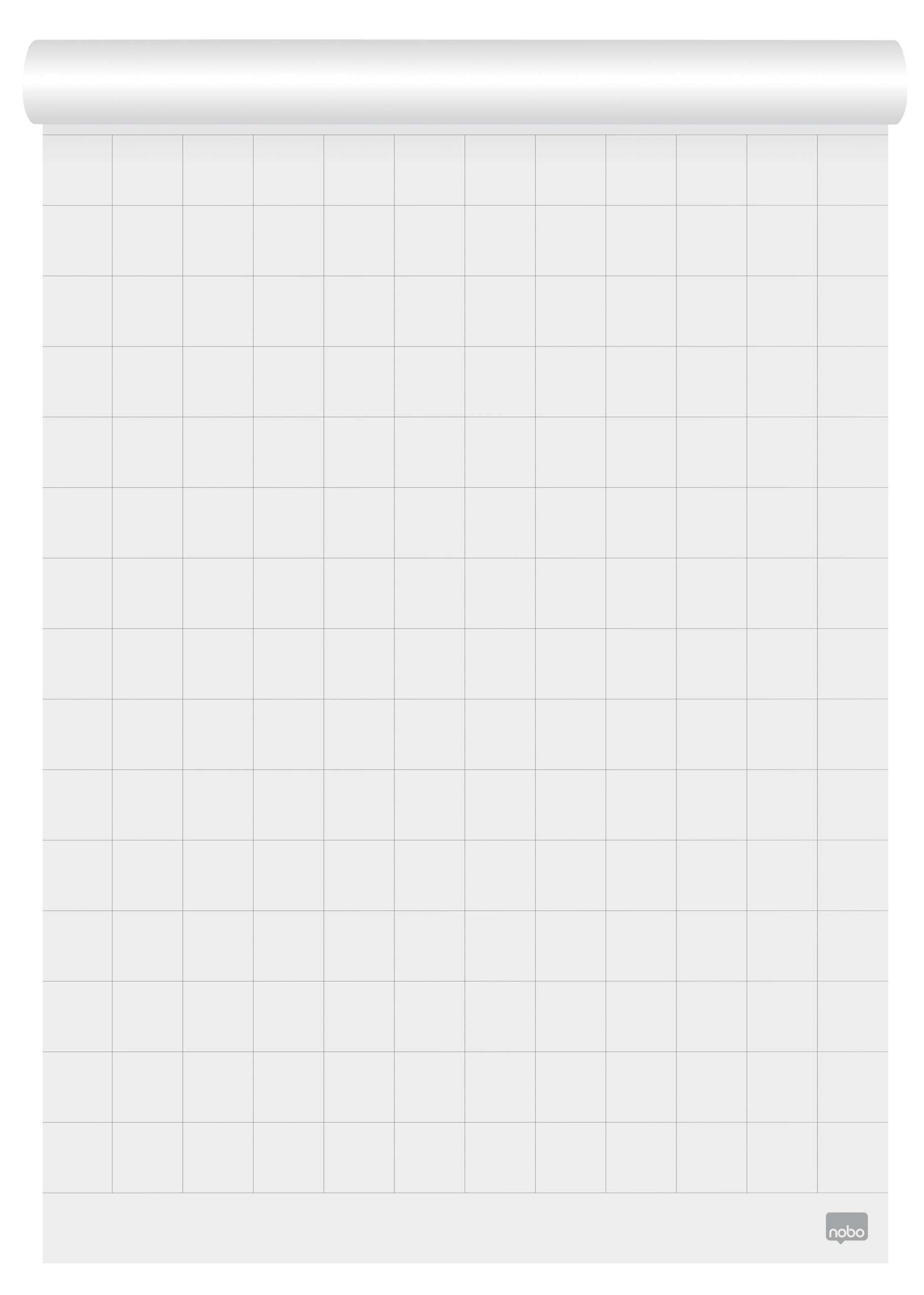 NOBO Recharge de Papier pour Paperboard 60 x 85 cm, Double-face Papier Uni/Quadrillé, 50 Feuilles, 90 g/m²