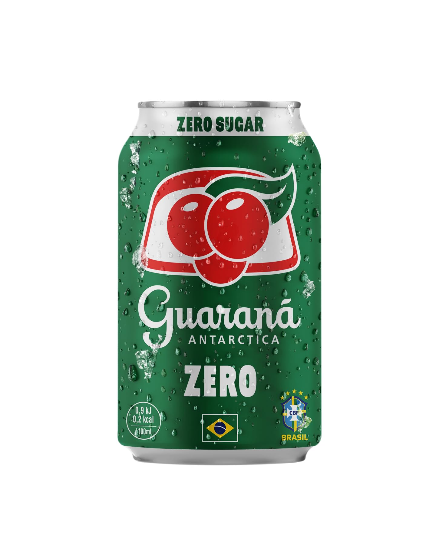 Guaraná Antarctica Zero, The Brazilian Original Guaraná Soft Drink Sugar-Free, 330ml Can | Guaraná Soda (Pack of 24)