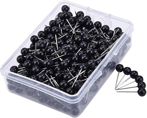 300 tachuelas de cabeza redonda de 0.197 in, tachuelas de mapa de tamaño pequeño, tachuelas decorativas para manualidades, boletines de corcho,