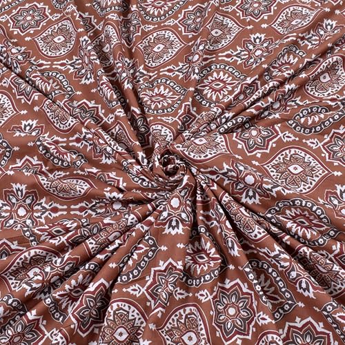 Image of Huesland by Ahmedabad Cotton 144 TC Cotton Elastic Fitted Bedsheet for Single Bed with 1 Pillow Cover | 36 x 78 inches