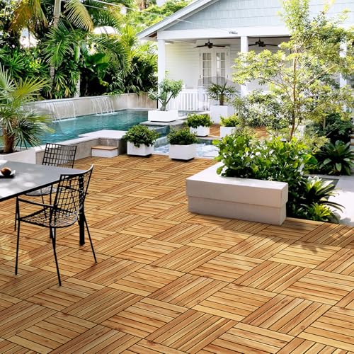 Yaheetech-54PCS-Acacia-Wood-Interlocking-Flooring-Tiles-Waterproof-Flooring-for-Outdoor-Indoor-PatioBalconyGardenPoolside12--12-in