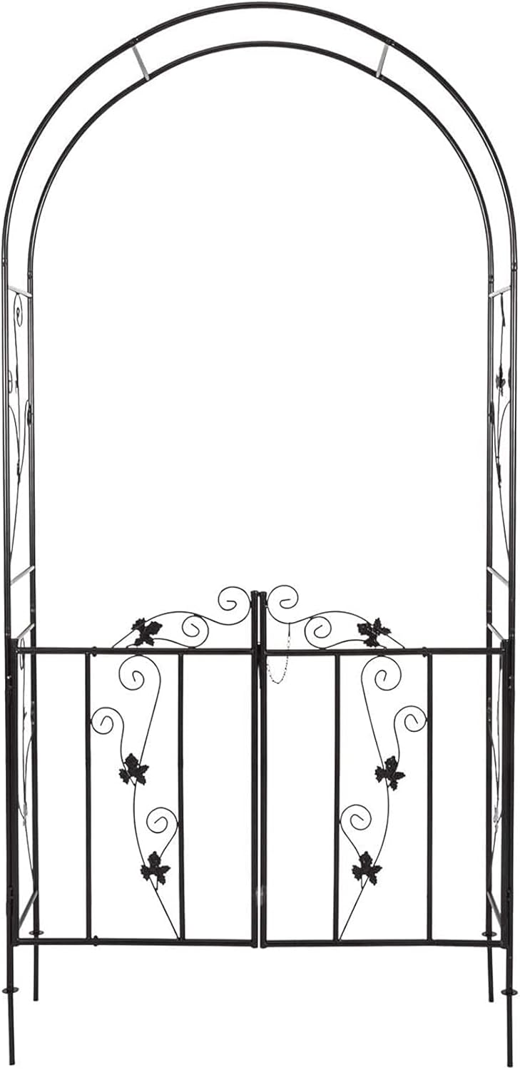 XJBHRB Arcón De Jardín Al Aire Libre Enrejado, Cenador De Jardín con Puerta para Plantas Trepadoras Enredadera, Arco para Plantas Trepadoras Jardín Al Aire Libre Césped Patio Trasero