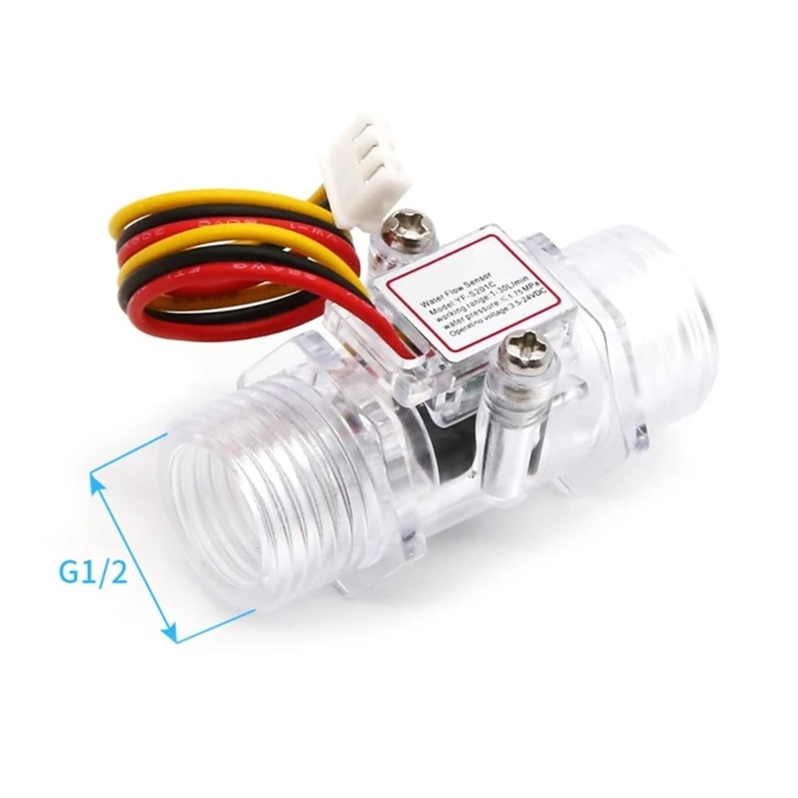 Flow Sensor Meter Digital Pipeline Water Flow G1/2