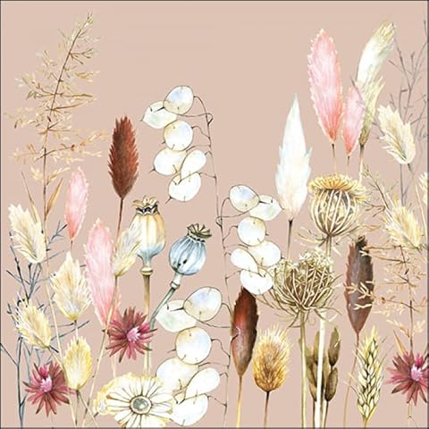 Servietten Blumen 20 Servietten Mischung an Gräser | Blumen Cover