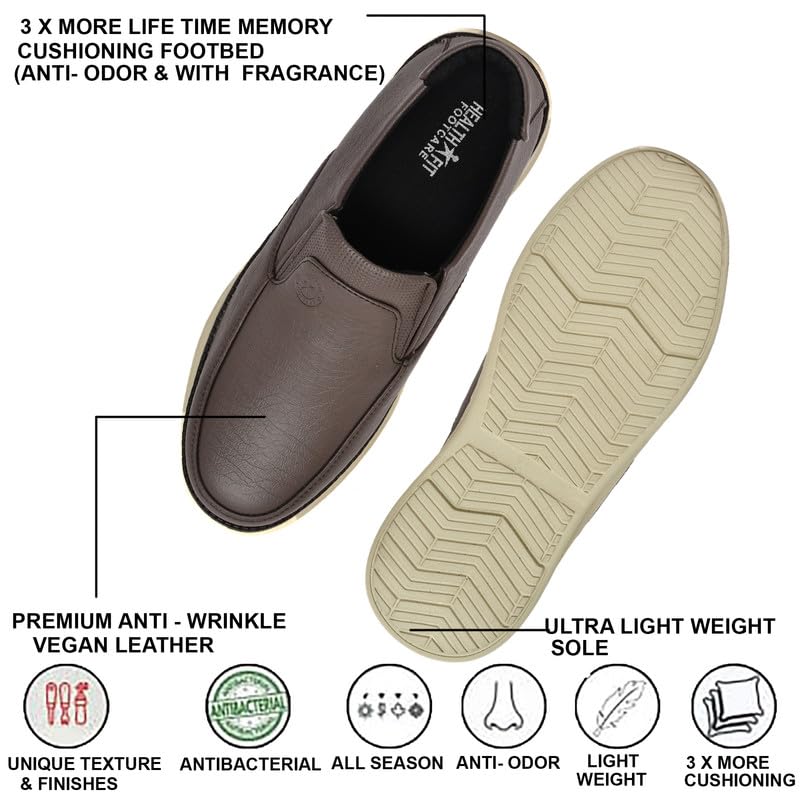 Image of HEALTH FIT Super Comfortable & Breathable Soft Sole Ultra-Lightweight Shoes Everyday Stylish & Durable Classic Design Shoe for Men's 1732