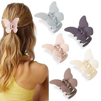 Amazon.co.jp: Bmobuo バタフライヘアクリップ バンスクリップ