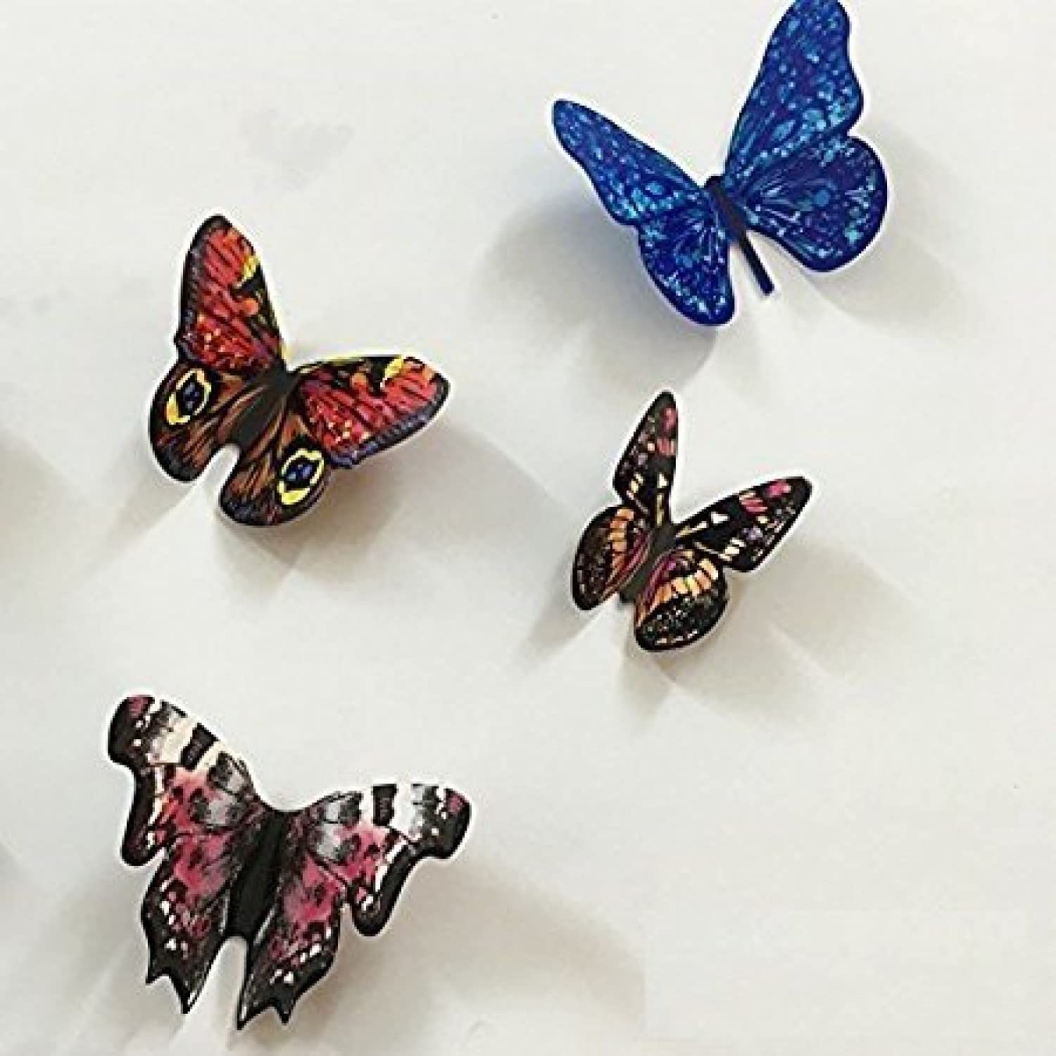 Indian Royals 'Multicolor 3D Butterflies' Stickers for wall, Butterfly Decoration Items, Butterfly Stickers, wall Decor, 19 Piece (21 cm x 29.7 cm) 3