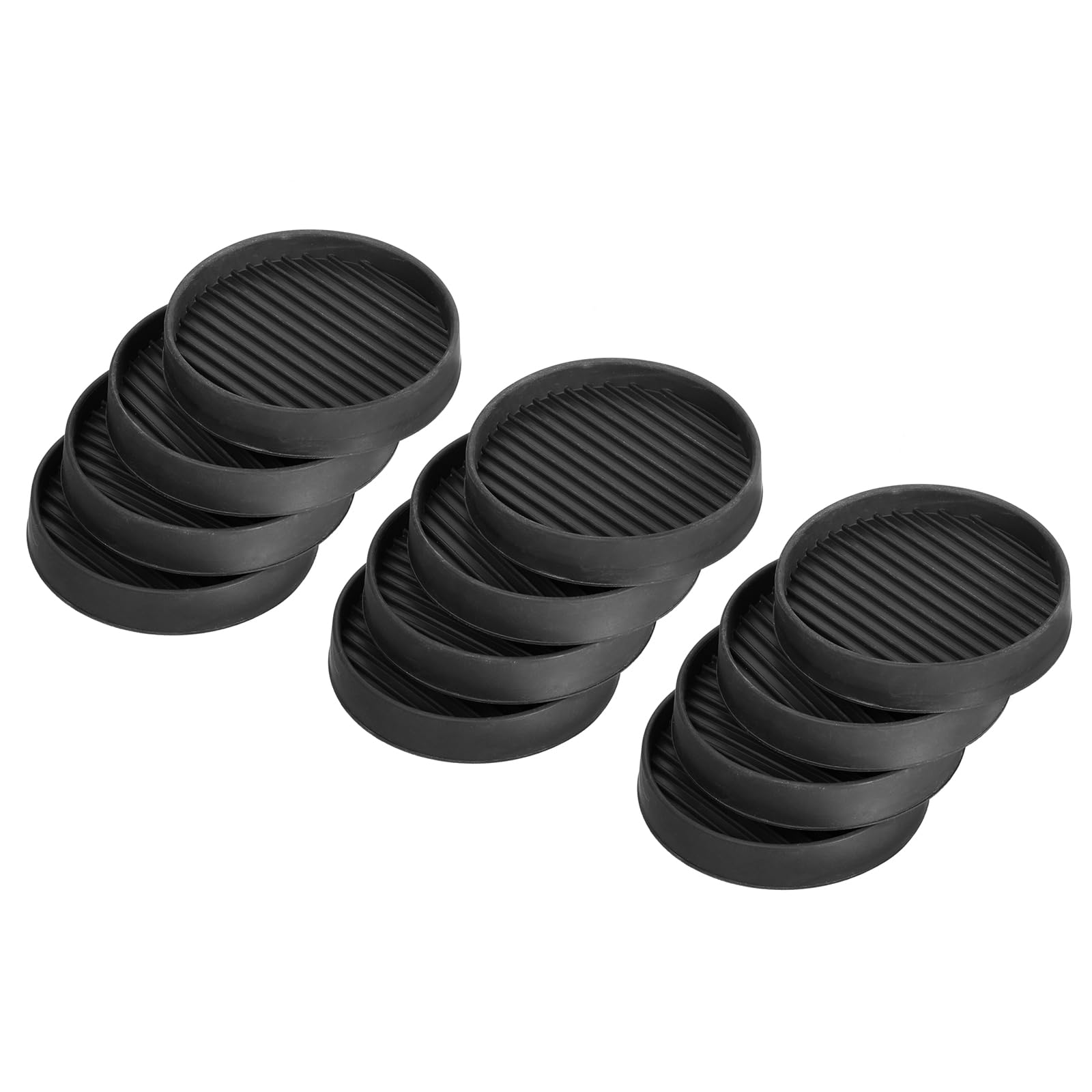 uxcell Chair Leg Floor Protectors,12Pcs 3", Rubber Round Non-Slip Furniture Pads