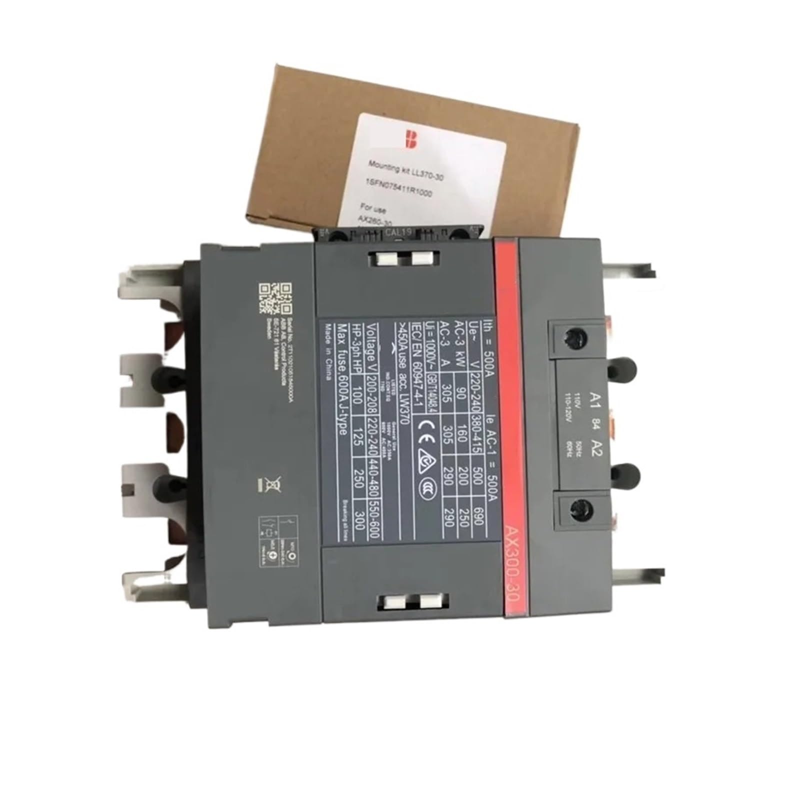 Contacteurs tripolaires 1NC et 1NO 50HZ/60HZ 24V~440V 300A AX300-30-11 24V, AX300-30-11 220V, AX300-30-11 380V, AX300-30-11 110V Contacteur(AX300-30-11 220V)