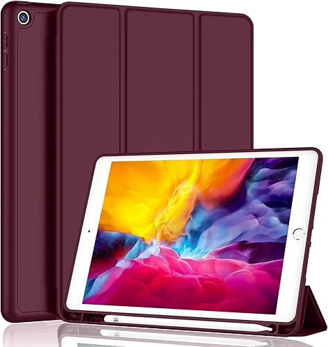 Miniatura 187 de iMieet Funda para iPad 9.7 (modelo 2018/2017, 6ª/5ª generación), funda inteligente con portalápices y parte trasera de silicona suave de piel