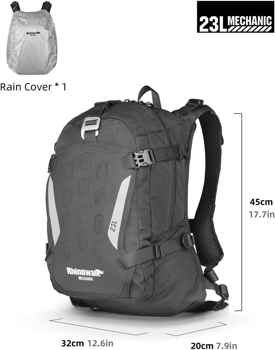 Rhinowalk Motorcycle Backpack for Men Women Helmet Bag Reflective Water Resistant for Motorcycle, Hiking